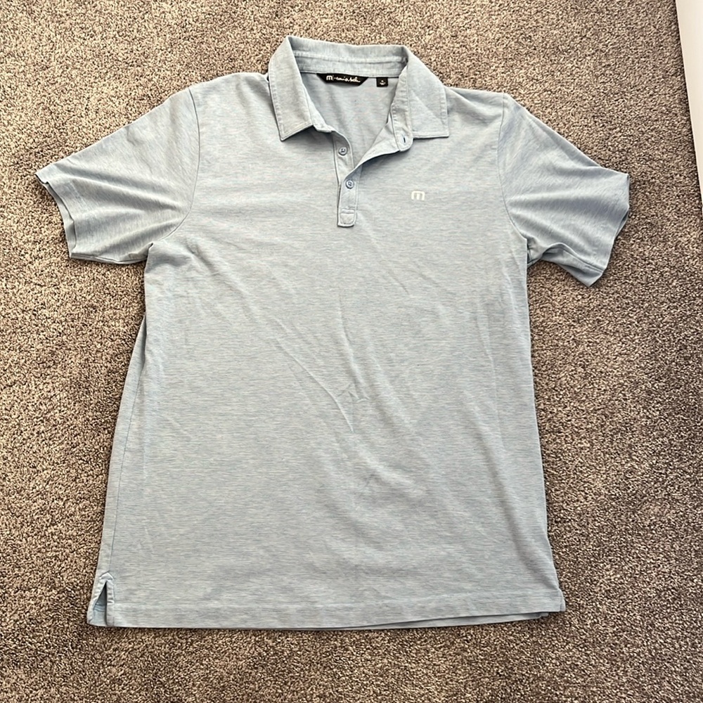 Travis Mathew Men’s  Baby Blue Polo Golf Shirt size XL
